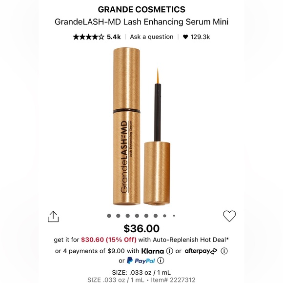 GrandeLASH-MD Lash Enhancing Serum MINI - Picture 1 of 3
